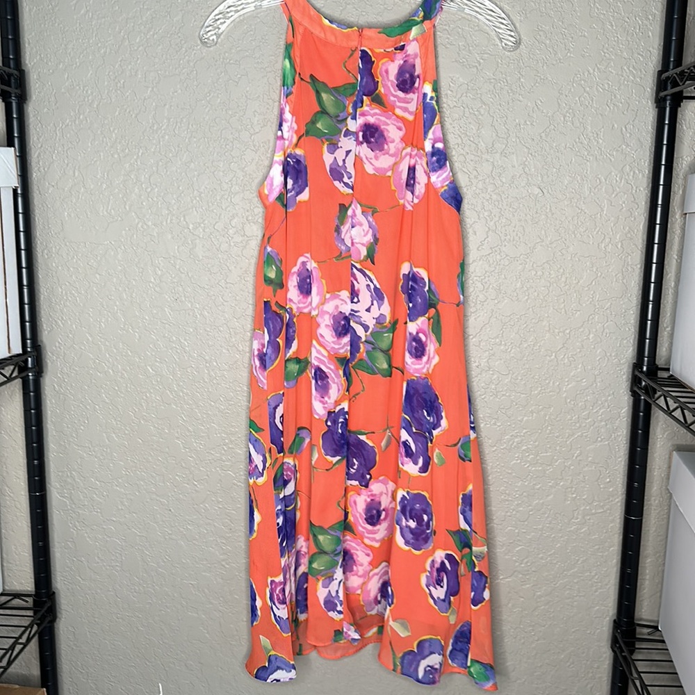 Betsey Johnson Floral Chiffon Swing Dress Sleevel… - image 3